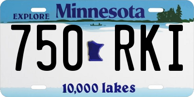 MN license plate 750RKI