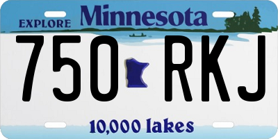 MN license plate 750RKJ