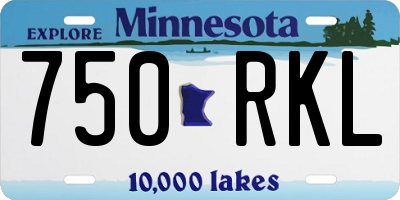 MN license plate 750RKL