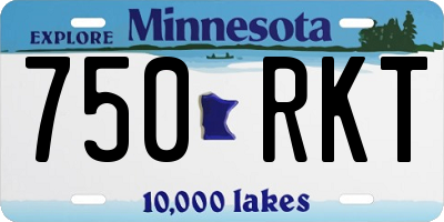 MN license plate 750RKT