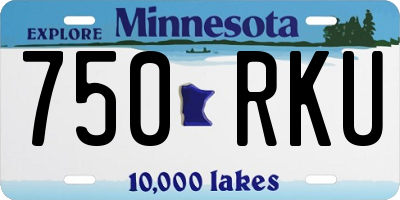 MN license plate 750RKU