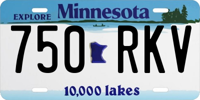 MN license plate 750RKV