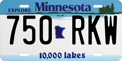 MN license plate 750RKW