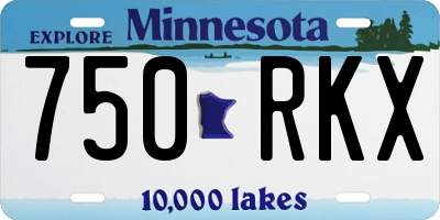 MN license plate 750RKX