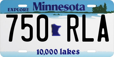 MN license plate 750RLA