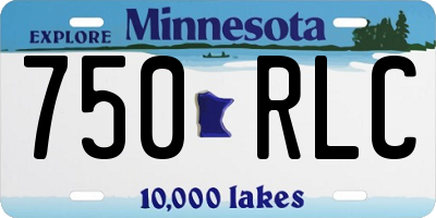 MN license plate 750RLC