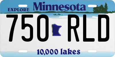 MN license plate 750RLD