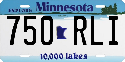 MN license plate 750RLI