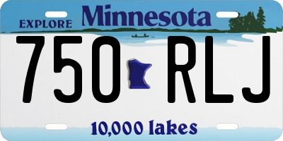 MN license plate 750RLJ