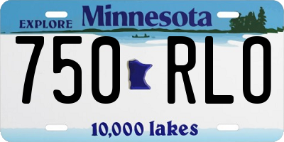 MN license plate 750RLO