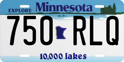 MN license plate 750RLQ