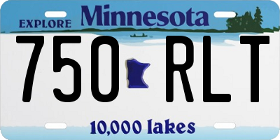 MN license plate 750RLT