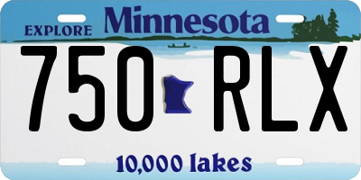 MN license plate 750RLX