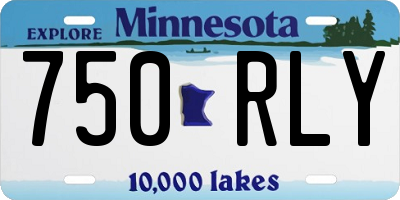 MN license plate 750RLY