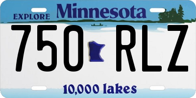 MN license plate 750RLZ
