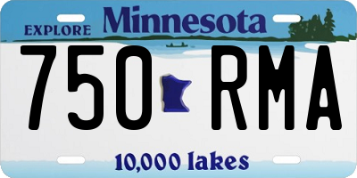 MN license plate 750RMA