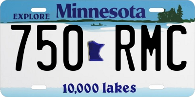 MN license plate 750RMC