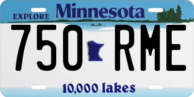 MN license plate 750RME
