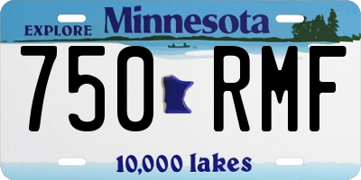 MN license plate 750RMF