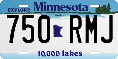 MN license plate 750RMJ