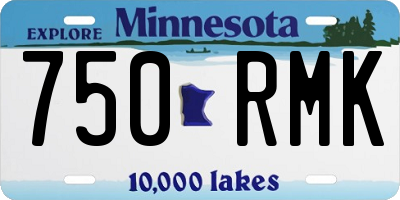 MN license plate 750RMK