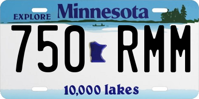 MN license plate 750RMM