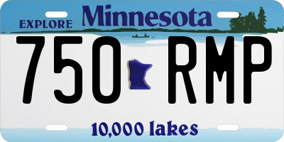 MN license plate 750RMP
