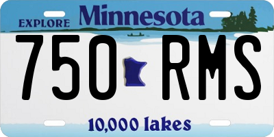 MN license plate 750RMS