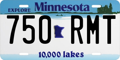 MN license plate 750RMT