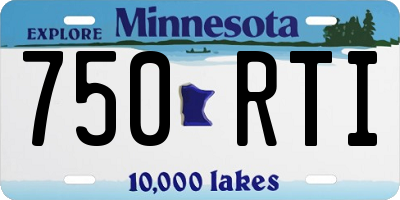 MN license plate 750RTI