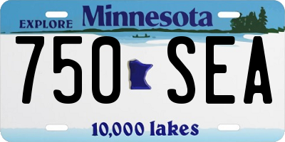 MN license plate 750SEA