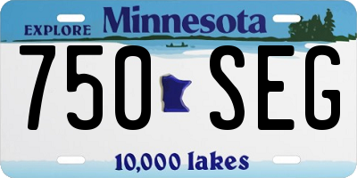 MN license plate 750SEG