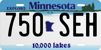 MN license plate 750SEH