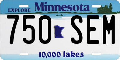 MN license plate 750SEM