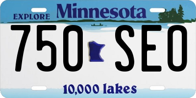 MN license plate 750SEO
