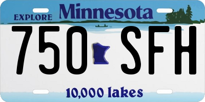 MN license plate 750SFH
