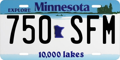 MN license plate 750SFM