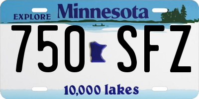 MN license plate 750SFZ