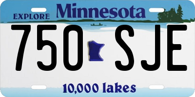 MN license plate 750SJE