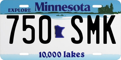 MN license plate 750SMK