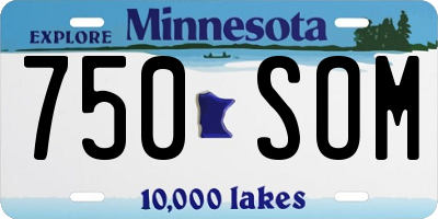 MN license plate 750SOM
