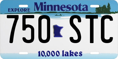 MN license plate 750STC