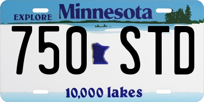 MN license plate 750STD
