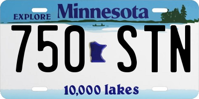 MN license plate 750STN