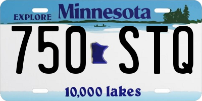 MN license plate 750STQ