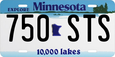 MN license plate 750STS