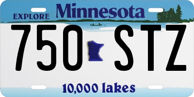 MN license plate 750STZ
