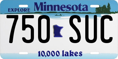MN license plate 750SUC
