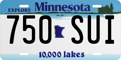 MN license plate 750SUI