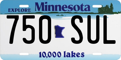 MN license plate 750SUL